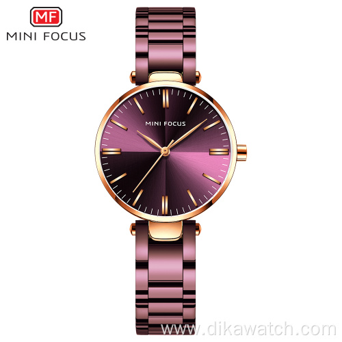 MINIFOCUS Women Watches Simple Ladies Steel Watch